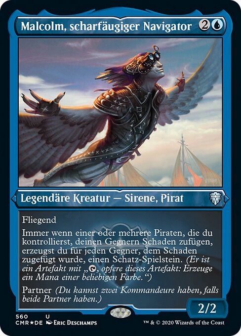 Malcolm, Keen-Eyed Navigator (Foil Etched) [CMR - 560]