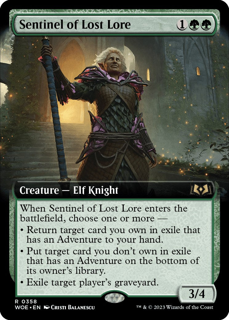 Sentinel of Lost Lore (Extended Art) [WOE - 358]