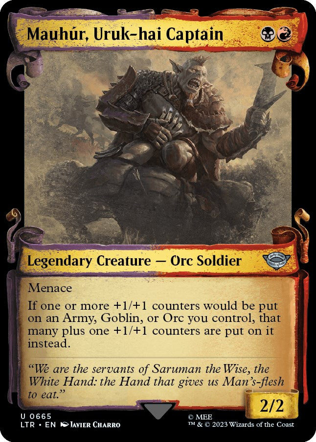 Mauhur, Uruk-hai Captain (Showcase Scrolls) [LTR - 665]