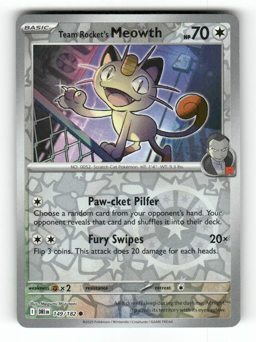 Team Rocket's Meowth [DRI - 149/182]