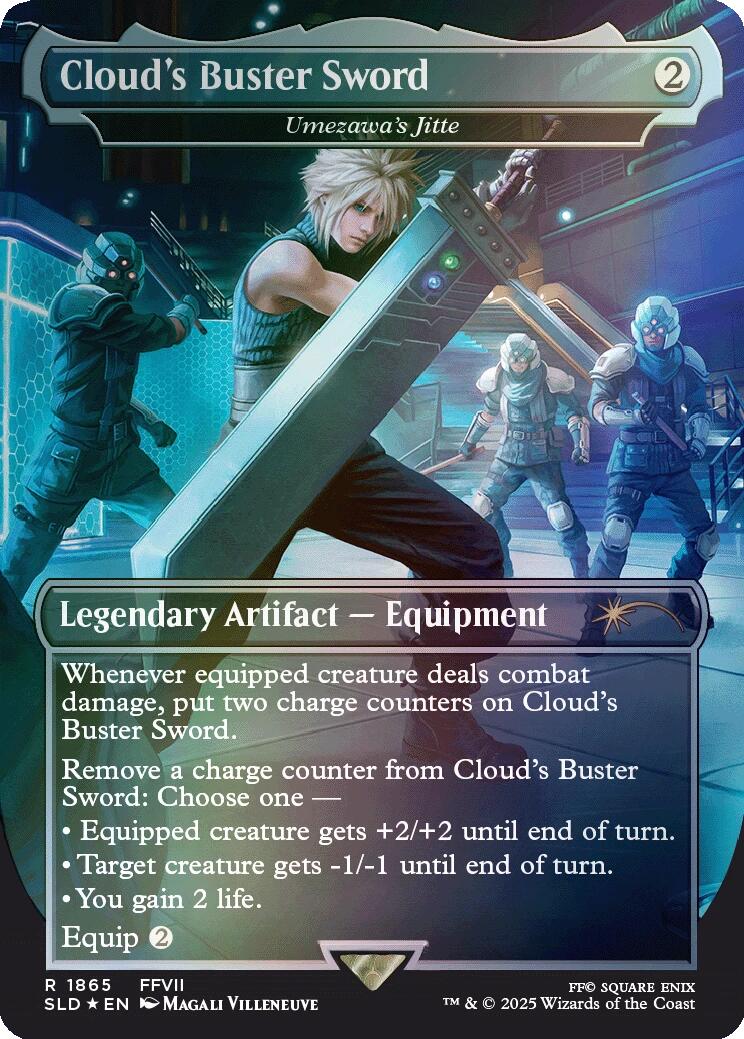 Cloud's Buster Sword - Umezawa's Jitte (Rainbow Foil) [SLD - 1865]