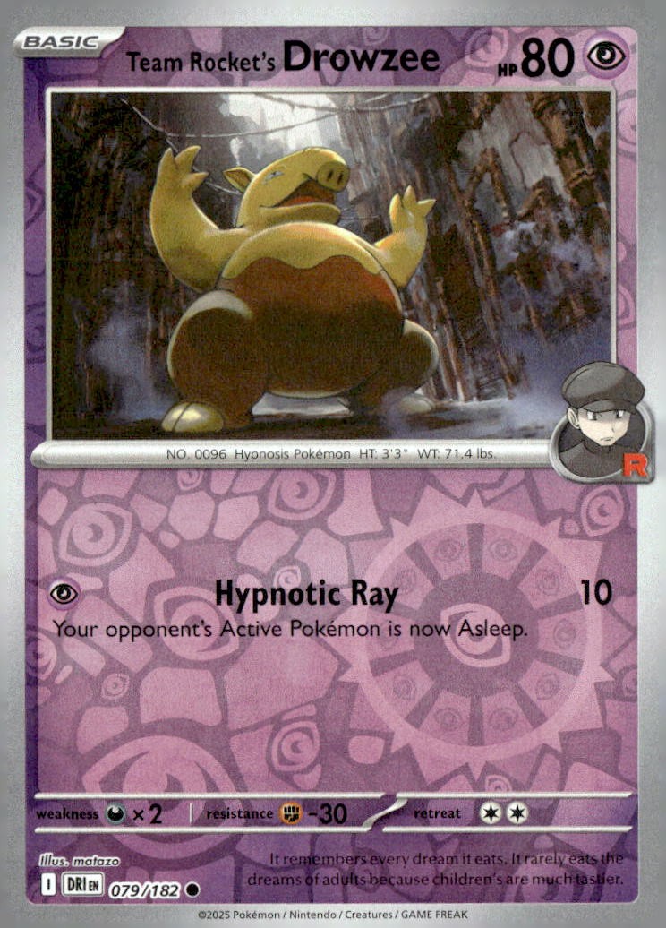 Team Rocket's Drowzee [DRI - 079/182]