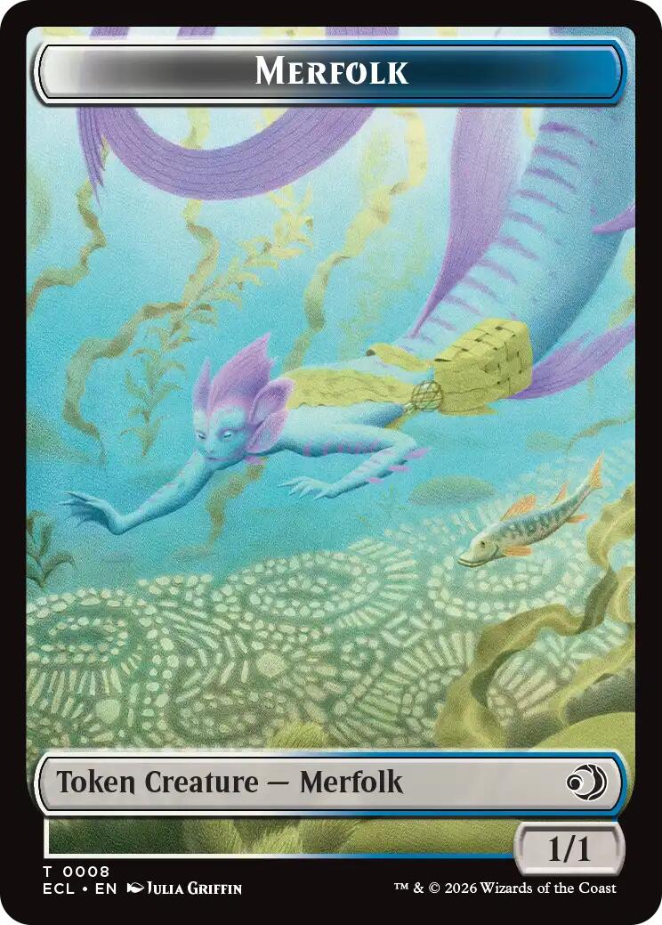 Merfolk // Worm Double-Sided Token [ECL - 8 // 9]