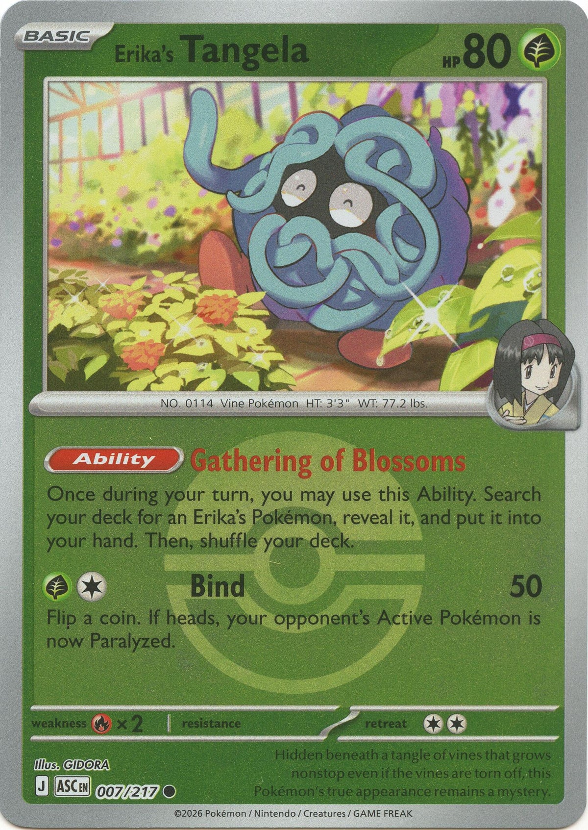 Erika's Tangela - 007/217 (Poke Ball) [ASC]