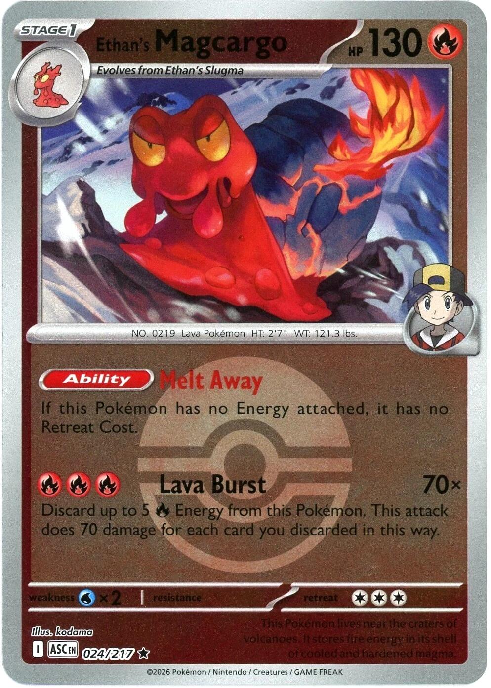 Ethan's Magcargo - 024/217 (Poke Ball) [ASC]