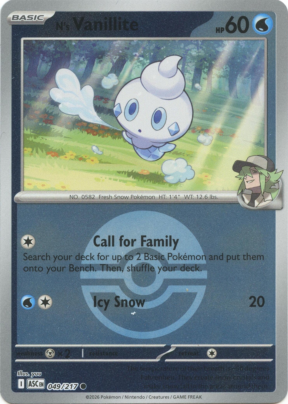 N's Vanillite (Poke Ball) [ASC - 049/217]