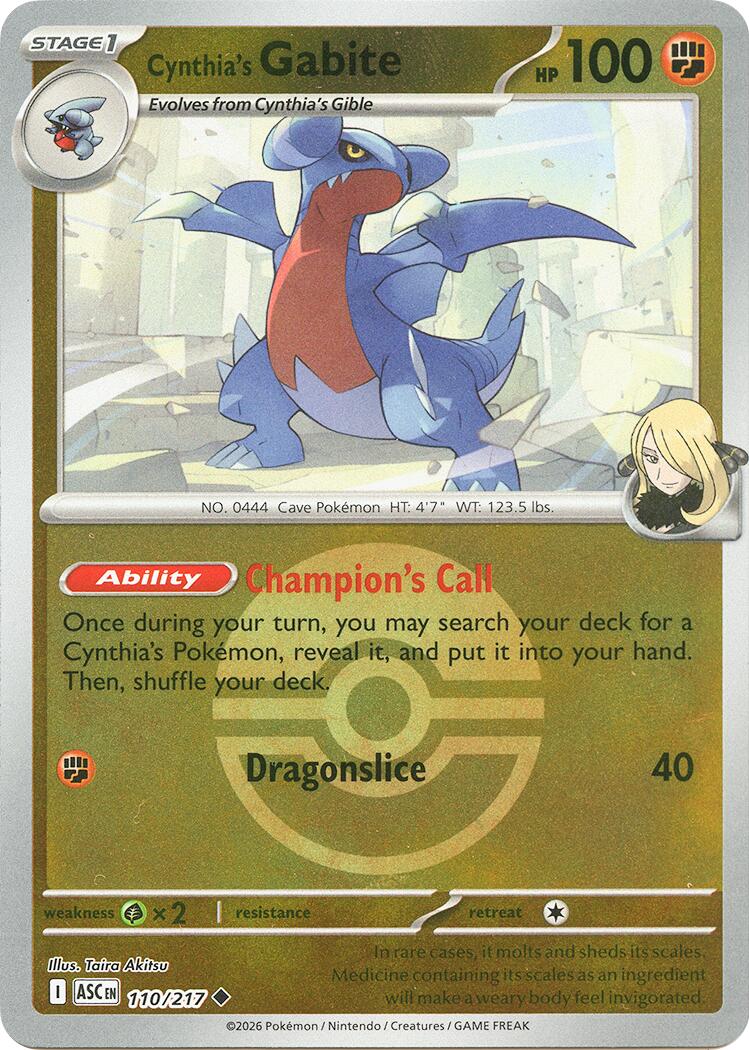 Cynthia's Gabite (Poke Ball) [ASC - 110/217]