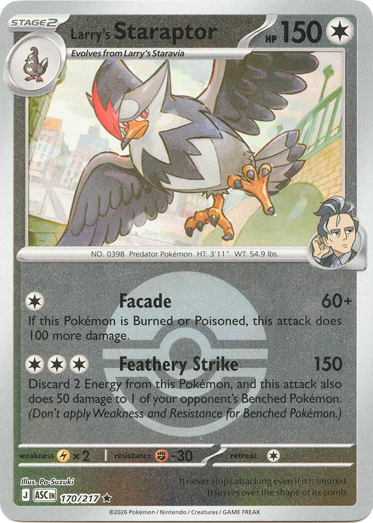 Larry's Staraptor - 170/217 (Poke Ball) [ASC]