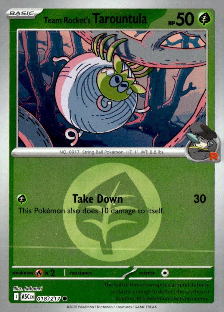 Team Rocket's Tarountula (Energy Symbol Pattern) [ASC - 018/217]