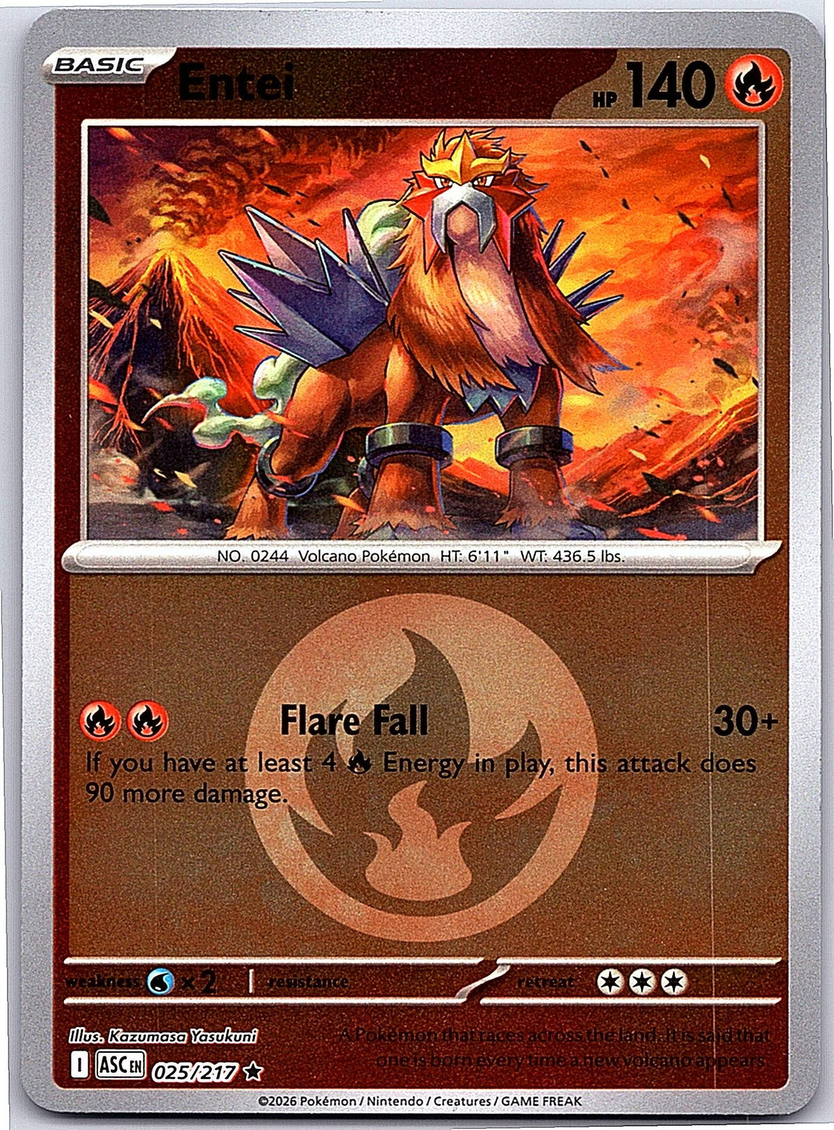 Entei (Energy Symbol Pattern) [ASC - 025/217]