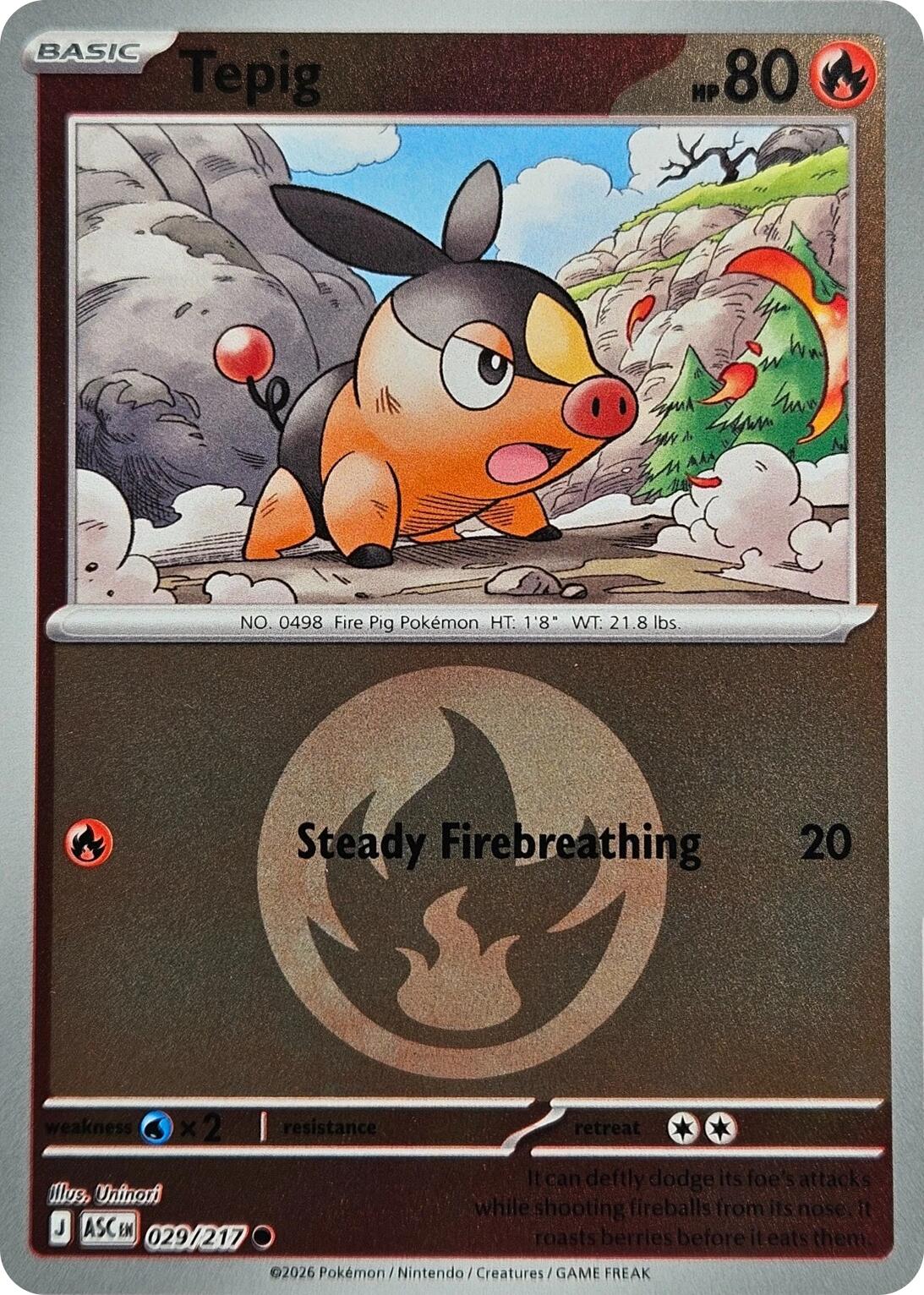 Tepig (Energy Symbol Pattern) [ASC - 029/217]