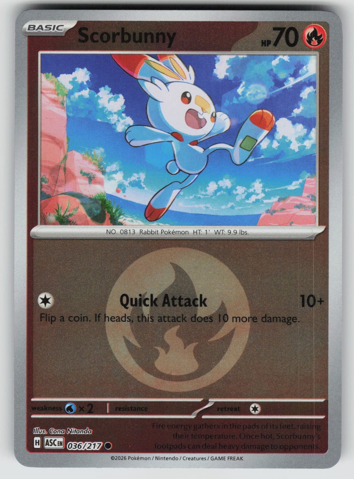 Scorbunny - 036/217 (Energy Symbol Pattern) [ASC]