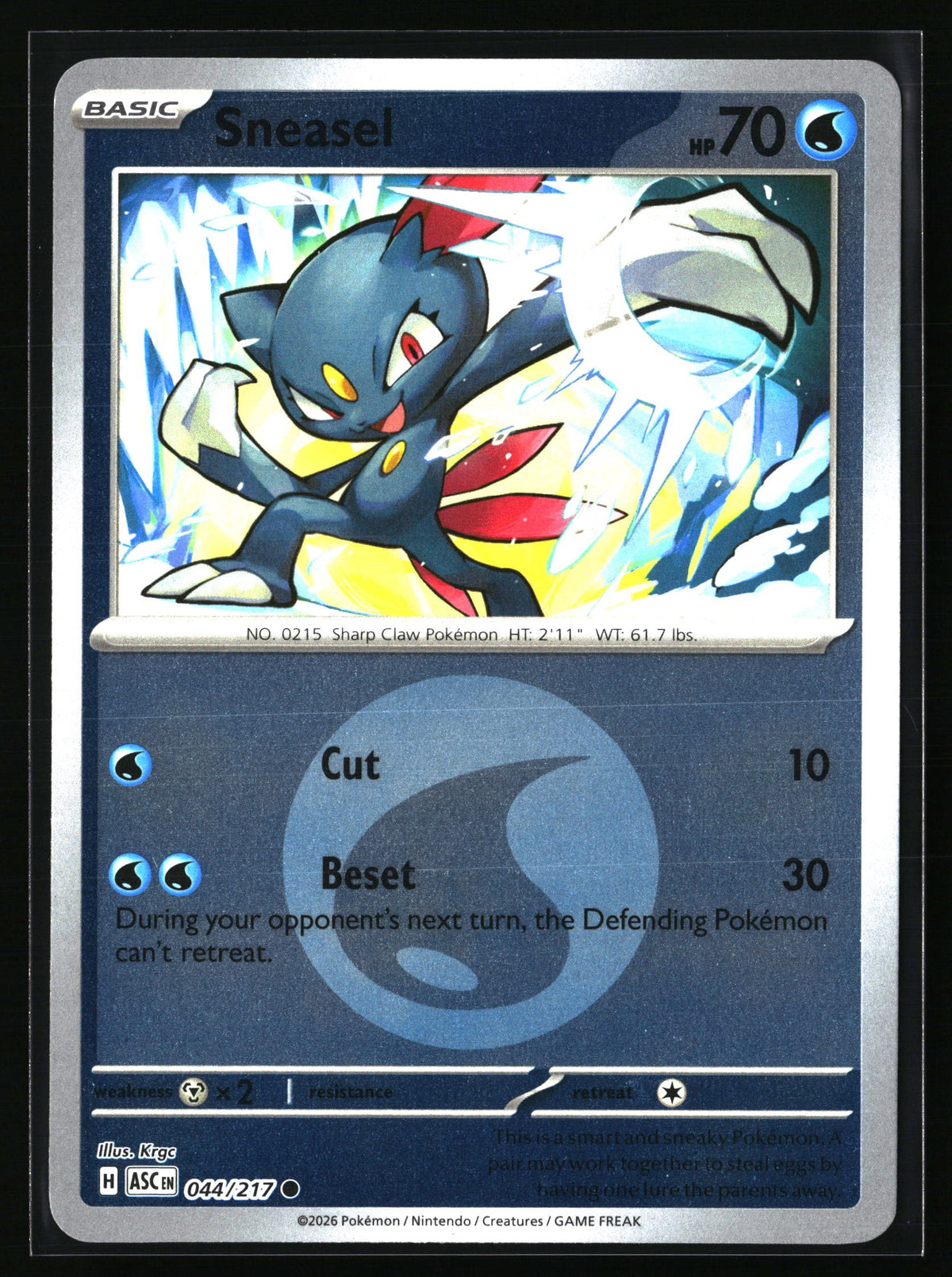 Sneasel (Energy Symbol Pattern) [ASC - 044/217]