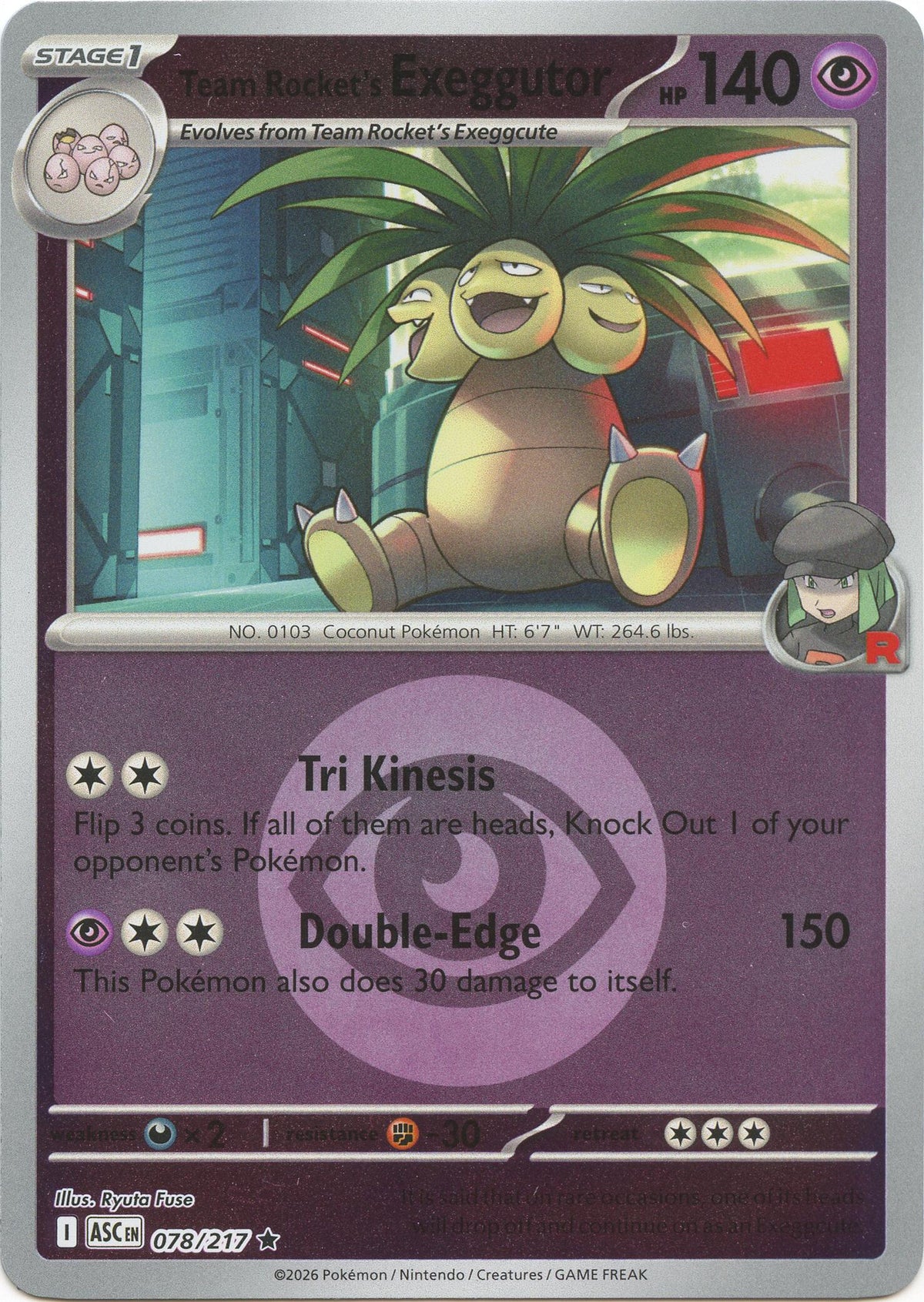 Team Rocket's Exeggutor (Energy Symbol Pattern) [ASC - 078/217]