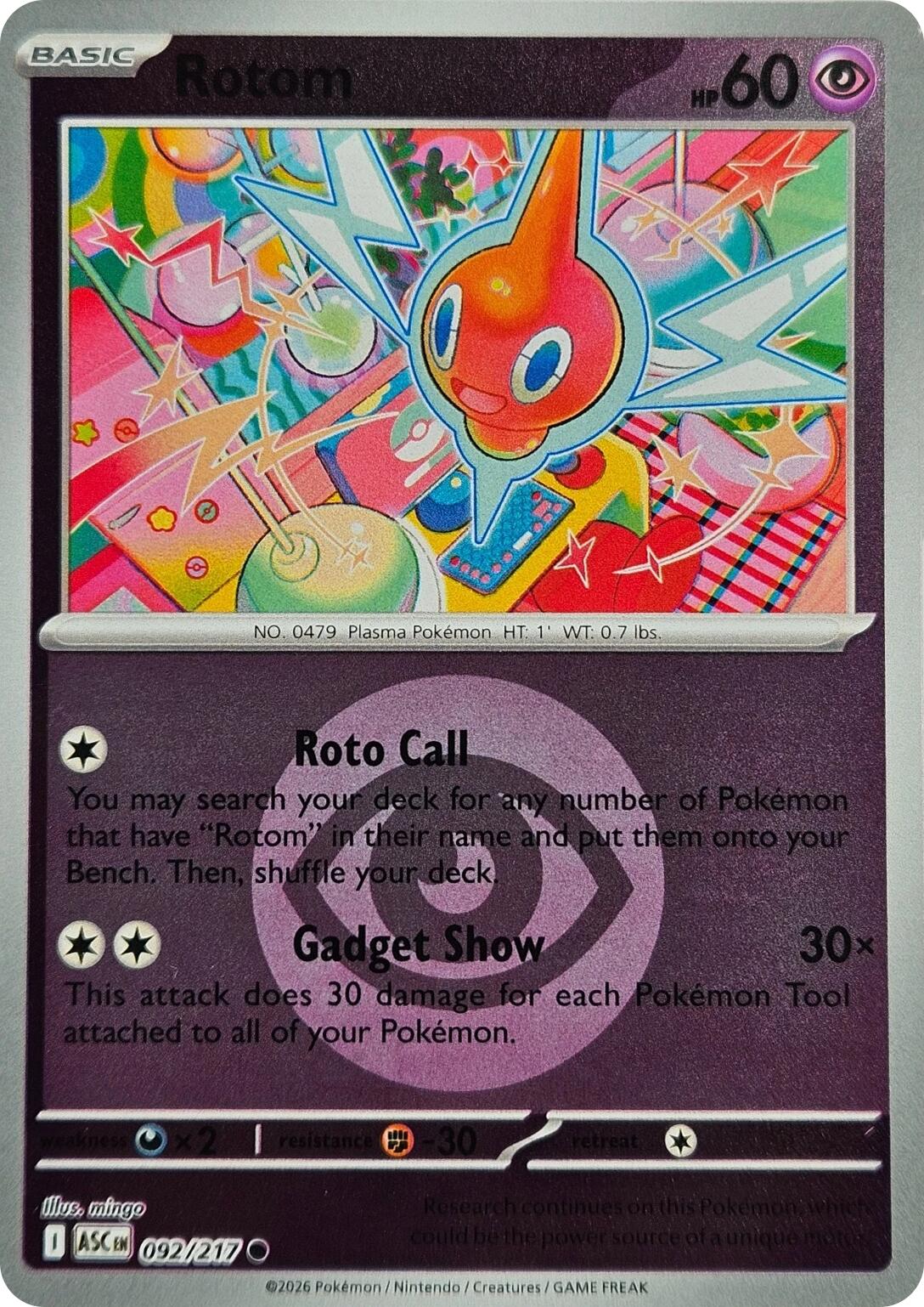 Rotom (Energy Symbol Pattern) [ASC - 092/217]