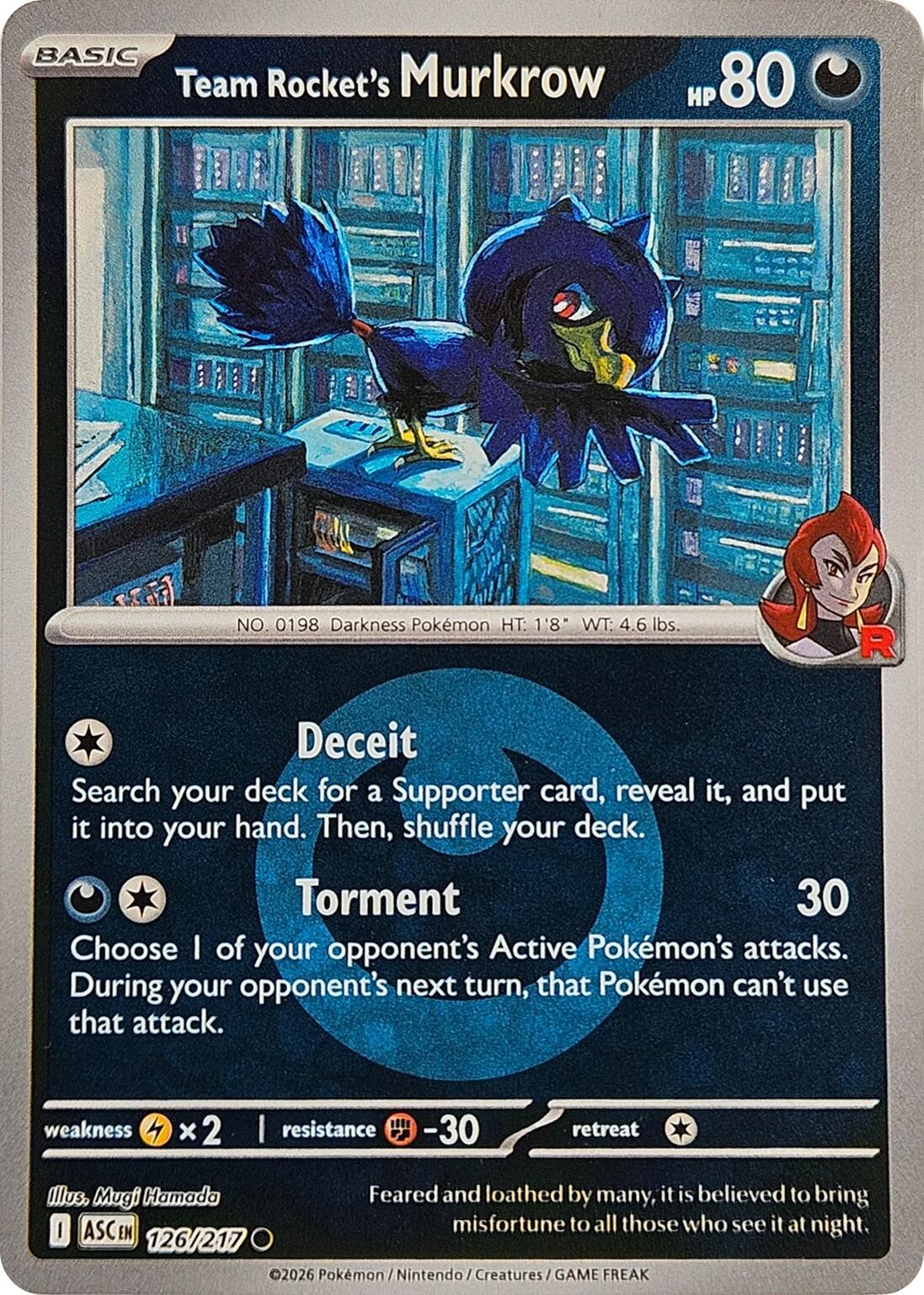 Team Rocket's Murkrow (Energy Symbol Pattern) [ASC - 126/217]