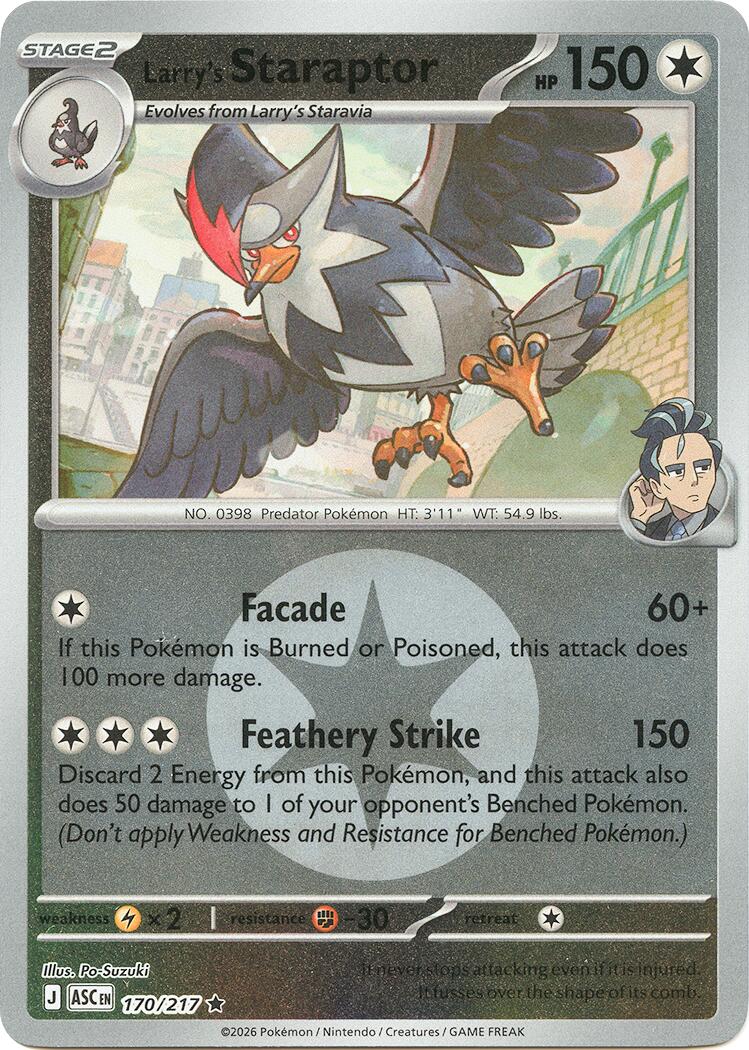 Larry's Staraptor - 170/217 (Energy Symbol Pattern) [ASC]