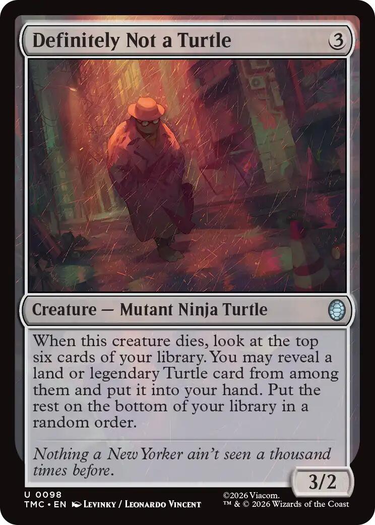 Definitely Not a Turtle [TMC - 98]