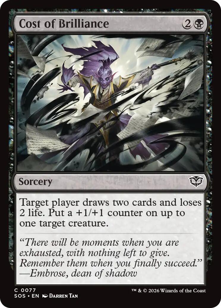 Cost of Brilliance [SOS - 77]