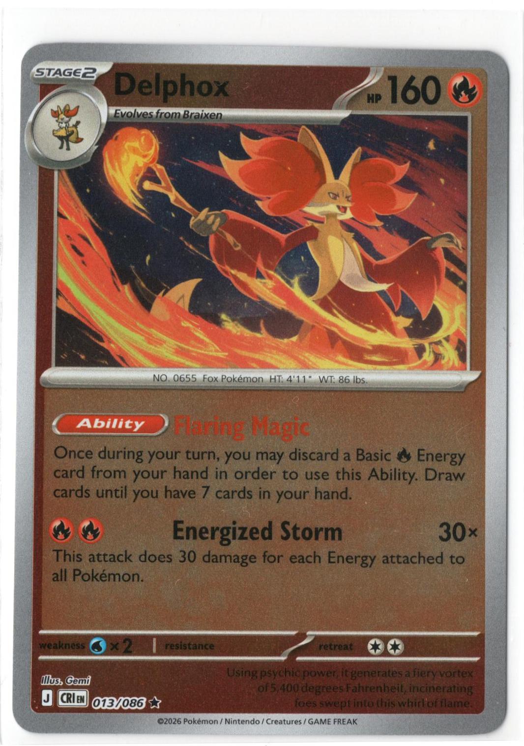 Delphox [CRI - 013/086]