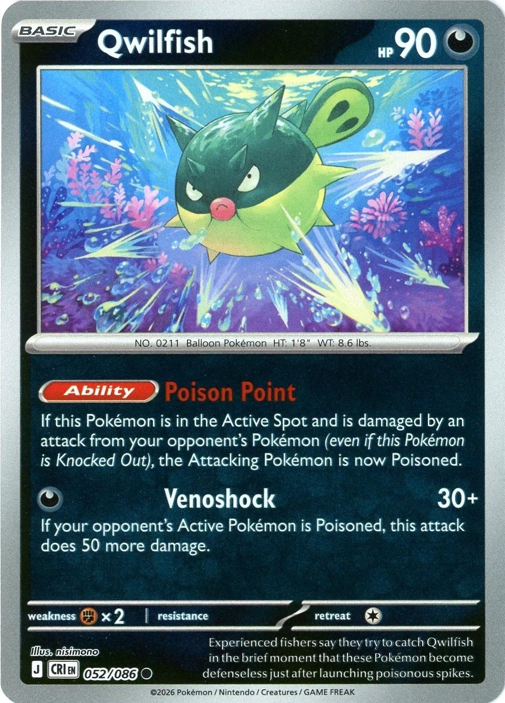 Qwilfish [CRI - 052/086]