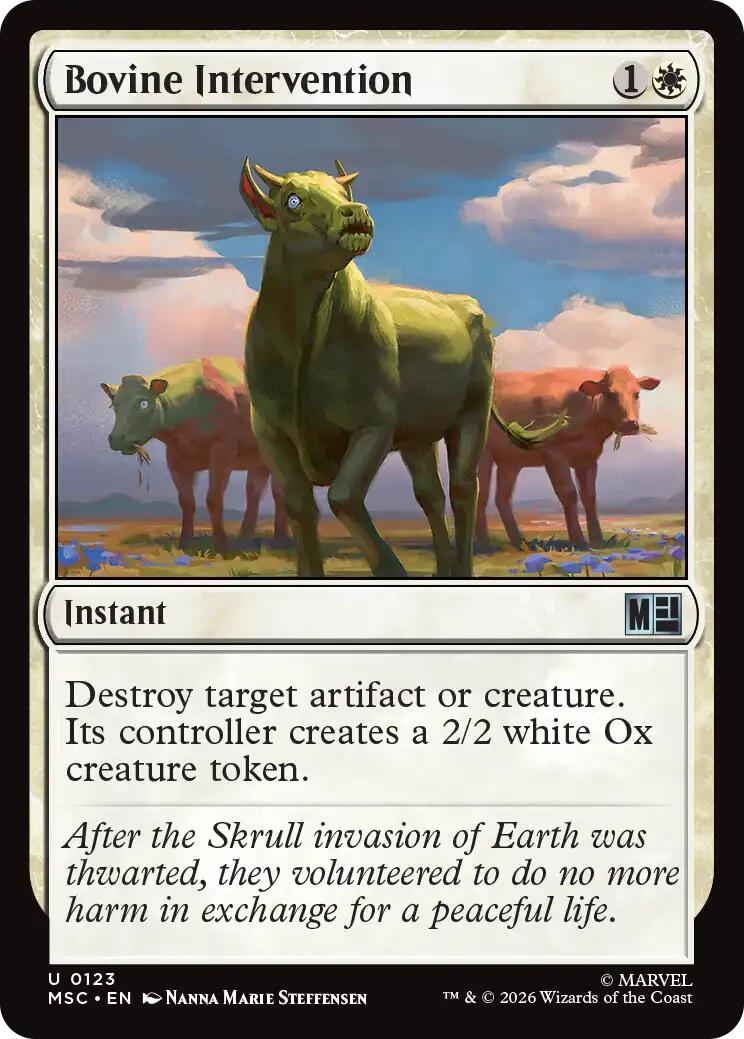 Bovine Intervention [MSC - 123]